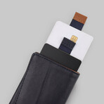 Leather Speed Wallet Mini // Ultra Navy