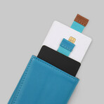 Leather Speed Wallet Mini // Turquoise