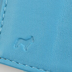 Leather Speed Wallet Mini // Turquoise