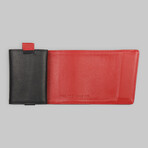 Leather Speed Wallet Mini // Black + Red // Special Edition