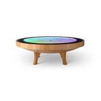 4Ft Hard Wood Coffee Table // RGBW Lights (Cherry Veneer)