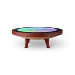 4Ft Hard Wood Coffee Table // RGBW Lights (Cherry Veneer)