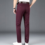 Slit Pocket Chino Pants // Burgandy (33WX41L)