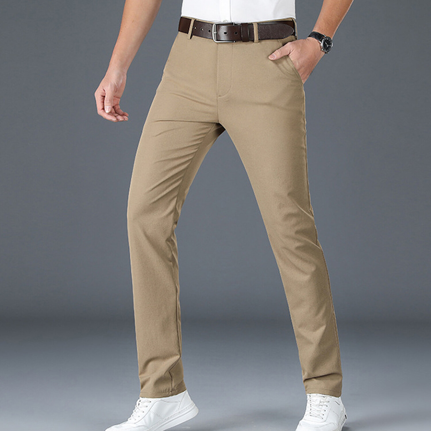 Slit Pocket Chino Pants // Khaki (30WX40L) - Celino Chino Pants - Touch ...