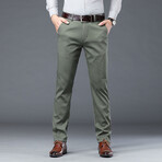 Slit Pocket Chino Pants // Green (40WX43L)