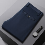 Satin Accent Chino Pants // Blue (31WX41L)