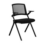 Hilma Stacking Visitor Chair // Black + Matte Black Frame // Set of 2