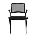 Hilma Stacking Visitor Chair // Black + Matte Black Frame // Set of 2