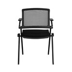 Hilma Stacking Visitor Chair // Black + Matte Black Frame // Set of 2