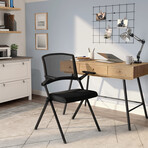 Hilma Stacking Visitor Chair // Black + Matte Black Frame // Set of 2