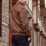Bomber Quilted Jacket // Chestnut (M)