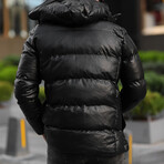 Hooded Puffer Coat // Black (M)