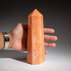 Genuine Polished Orange Calcite Point
