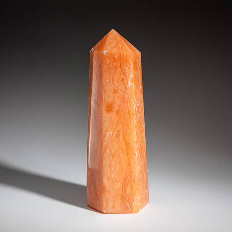 Genuine Polished Orange Calcite Point