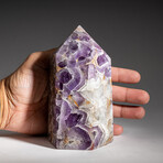 Genuine Polished Chevron Amethyst Point