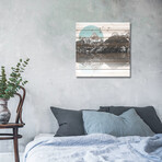 Teal Sunrise Mountain Lake // Nature Magick (26"H x 26"W x 1.5"D)