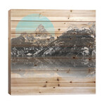 Teal Sunrise Mountain Lake // Nature Magick (26"H x 26"W x 1.5"D)