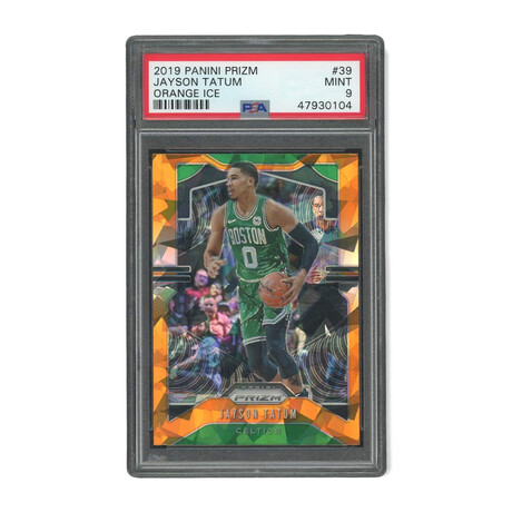 Jayson Tatum // 2019 Panini Prizm Orange Ice // PSA 9 Mint