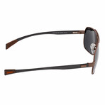 Sagittarius Polarized Sunglasses // Brown Frame + Black Lens