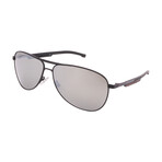 Hugo Boss // Men's Boss1199N/S 003 Aviator Sunglasses // Matte Black + Mirrored Gray