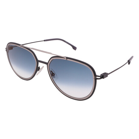Hugo Boss // Men's Boss1193/S 284 Aviator Sunglasses // Black Ruthenium + Gray Gradient
