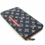 Louis Vuitton // Monogram Leather Wallet // Coral Pink + Navy // Pre-Owned