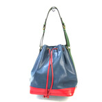 Louis Vuitton // Epi Leather Bucket Shoulder Bag // Blue + Red + Olive // Pre-Owned