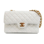 Chanel // Leather Matelasse Shoulder Bag // White + Gold // Pre-Owned