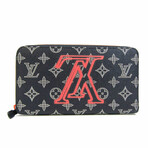 Louis Vuitton // Monogram Leather Wallet // Coral Pink + Navy // Pre-Owned