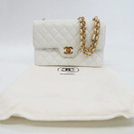 Chanel // Leather Matelasse Shoulder Bag // White + Gold // Pre-Owned