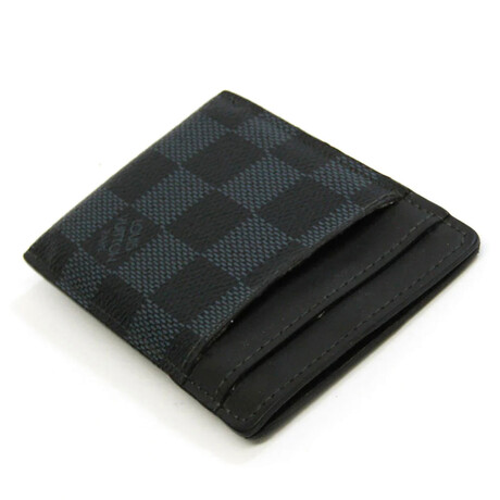 Louis Vuitton // Damier Leather + Canvas Card Case // Damier Cobalt // Pre-Owned