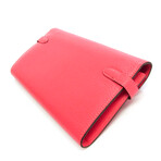 Hermes // Chevre Leather Kelly Wallet // Rose // Pre-Owned