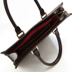 Louis Vuitton // Damier Leather + Canvas Tote Bag // Ebene // Pre-Owned