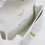 Chanel // Leather Matelasse Shoulder Bag // White + Gold // Pre-Owned