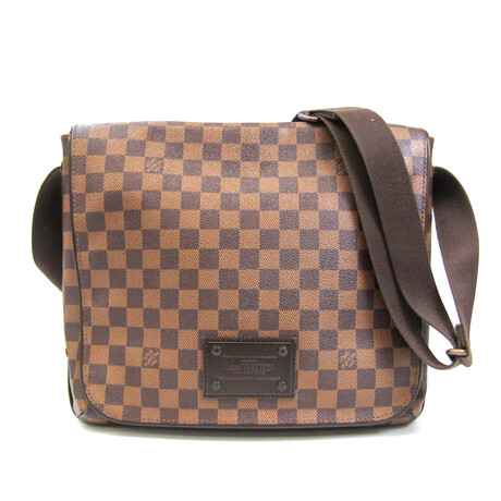 Louis Vuitton // Damier Leather + Canvas Shoulder Bag // Ebene // Pre-Owned