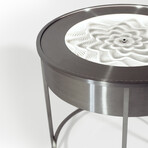 Stainless Steel Side Table // RGBW Lights