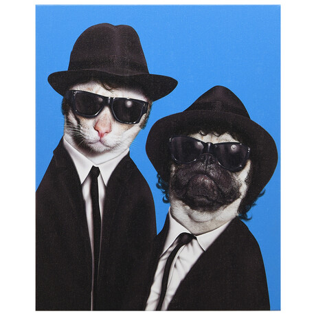 Pets Rock™ Brothers // Graphic Art on Wrapped Canvas Wall Art