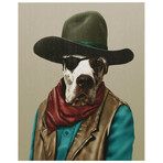 Pets Rock™ Cowboy // Graphic Art on Wrapped Canvas Wall Art