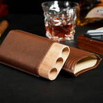 Cedar Leather Cigar Case