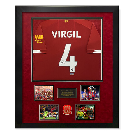 Virgil Van Dijk // Liverpool // Autographed Jersey + Framed