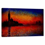 Sunset in Venice by Claude Monet (18"H x 26"W x 0.75"D)