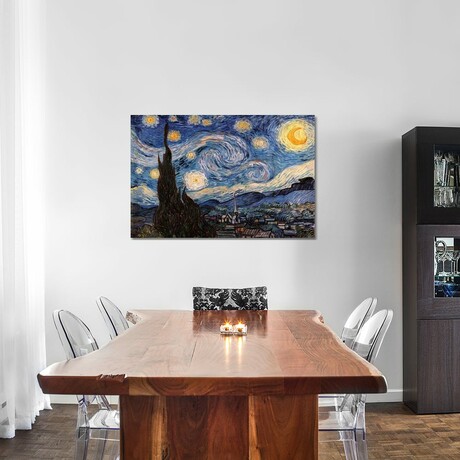 The Starry Night by Vincent van Gogh (18"H x 26"W x 0.75"D)