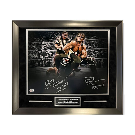 Bret Hart & Shawn Michaels // Autographed Photograph + Framed