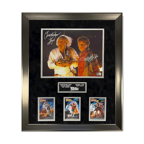 Michael J. Fox & Christopher Lloyd // Back To The Future // Autographed Photograph + Framed