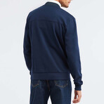 Zip Cardigan Bomber Jacket // Navy (XL)