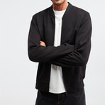 Zip Cardigan Bomber Jacket // Black (XL)