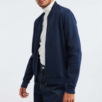 Zip Cardigan Bomber Jacket // Navy (XL)