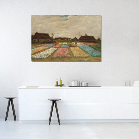 Tulpenfelder (Tulip Fields) by Vincent van Gogh (18"H x 26"W x 0.75"D)