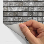 Stone Tile Frieze Stickers // Set of 6 (11.7"H x 11.7"W Area)