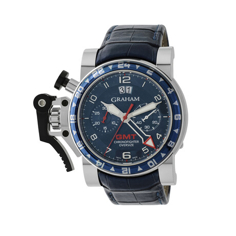 Graham Chronofighter Oversize Blue Automatic // 2OVGS.U06A.C117S // Store Display